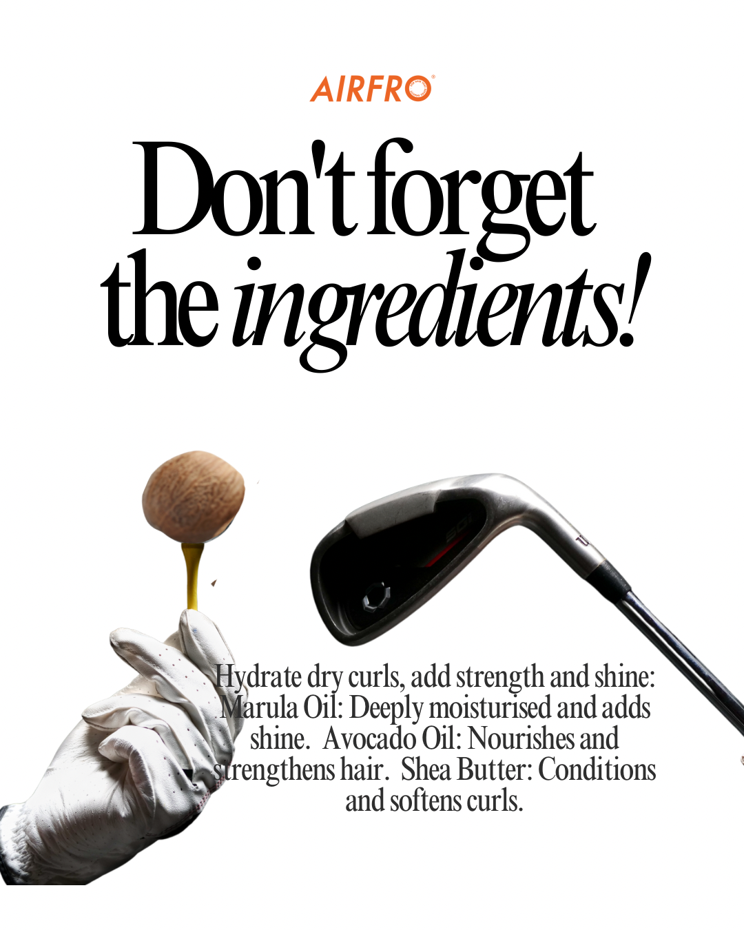 AIRFRO ULTRA - Ultimate Moisturising Cream with Marula Oil, Avocado Oil & Shea Butter for Strength & Shine