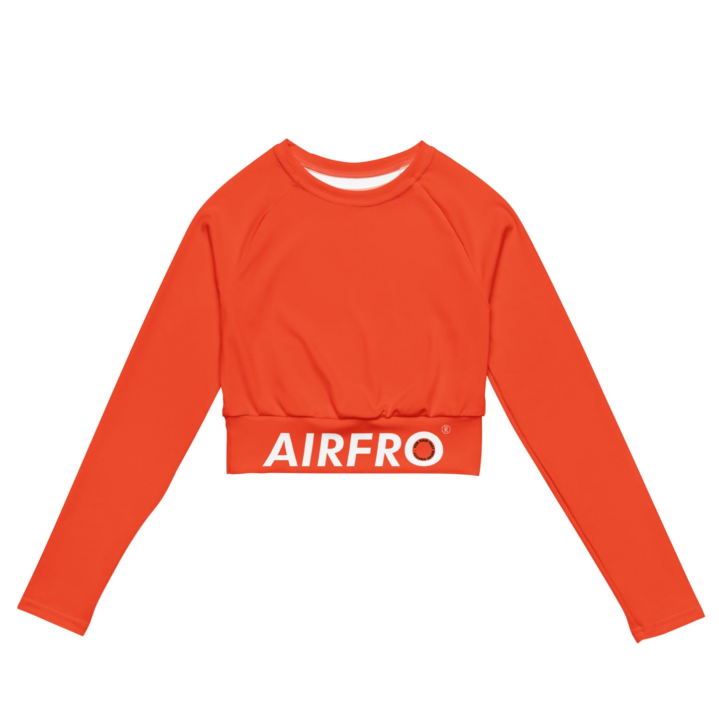 Recycled long-sleeve crop top